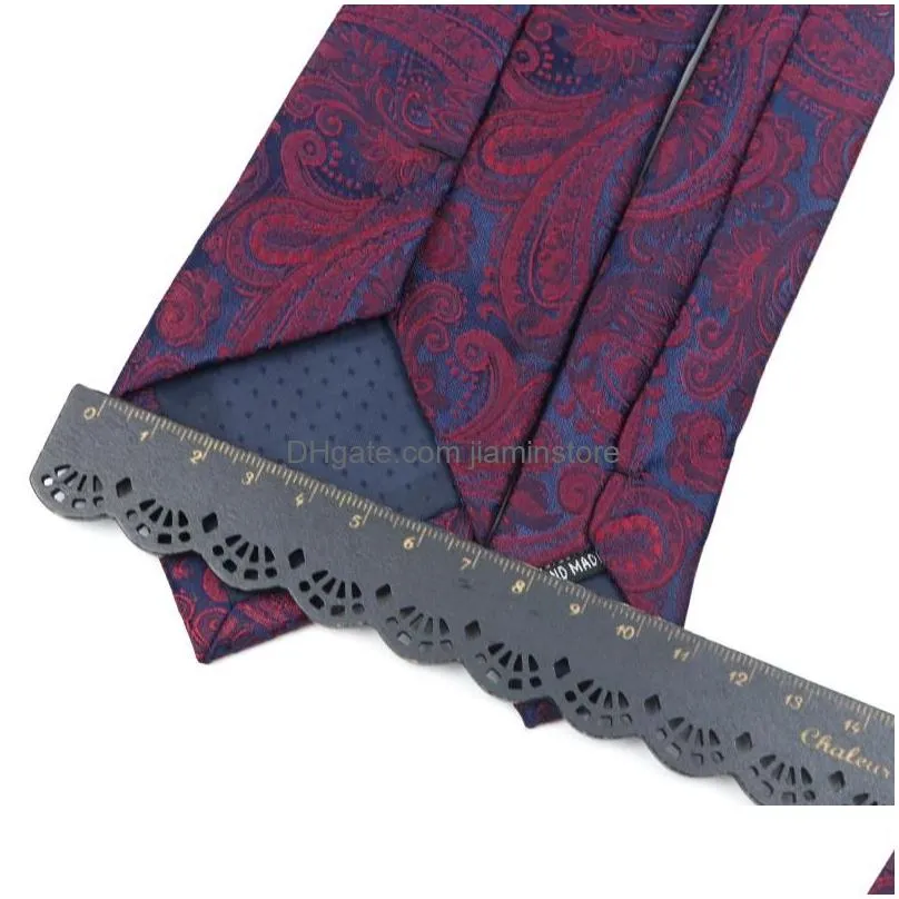 bow ties mens fashion neckties classic stripe paisley red navy blue wedding party jacquard woven suit shirt neck gifts cravat