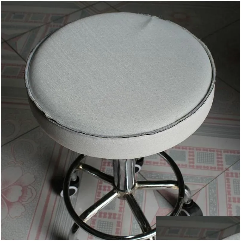 Simple Chair Cover Bar Round Stool Polyester Seat Dentist Hair Salon Slipcover Funda Silla Drop Covers