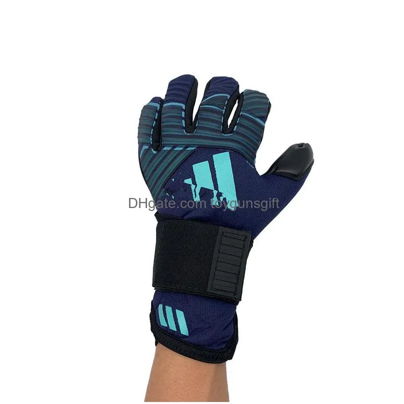 Sports Gloves 4Mm Top Quality Soccer Goalkeeper Gloves Football Predator Pro Same Paragraph Protect Finger Performance Zones Technique Dhtci