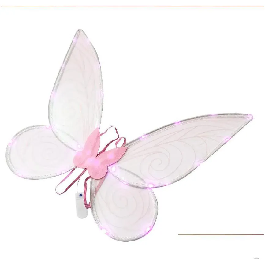 light up fairy wings for adults led butterfly sheer wings for girls women halloween costume accessories dress up props