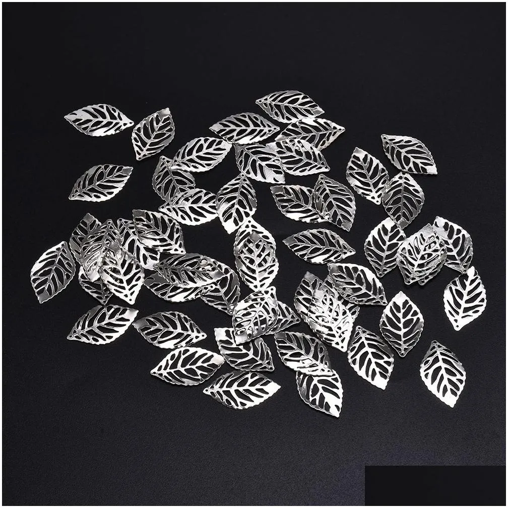 Charms Leaves Filigree Metal Crafts Jewelry Diy Accessories Pendant Chinese Costume Bride Coronet Drop Delivery Jewelry Jewelry Findin Dhszp
