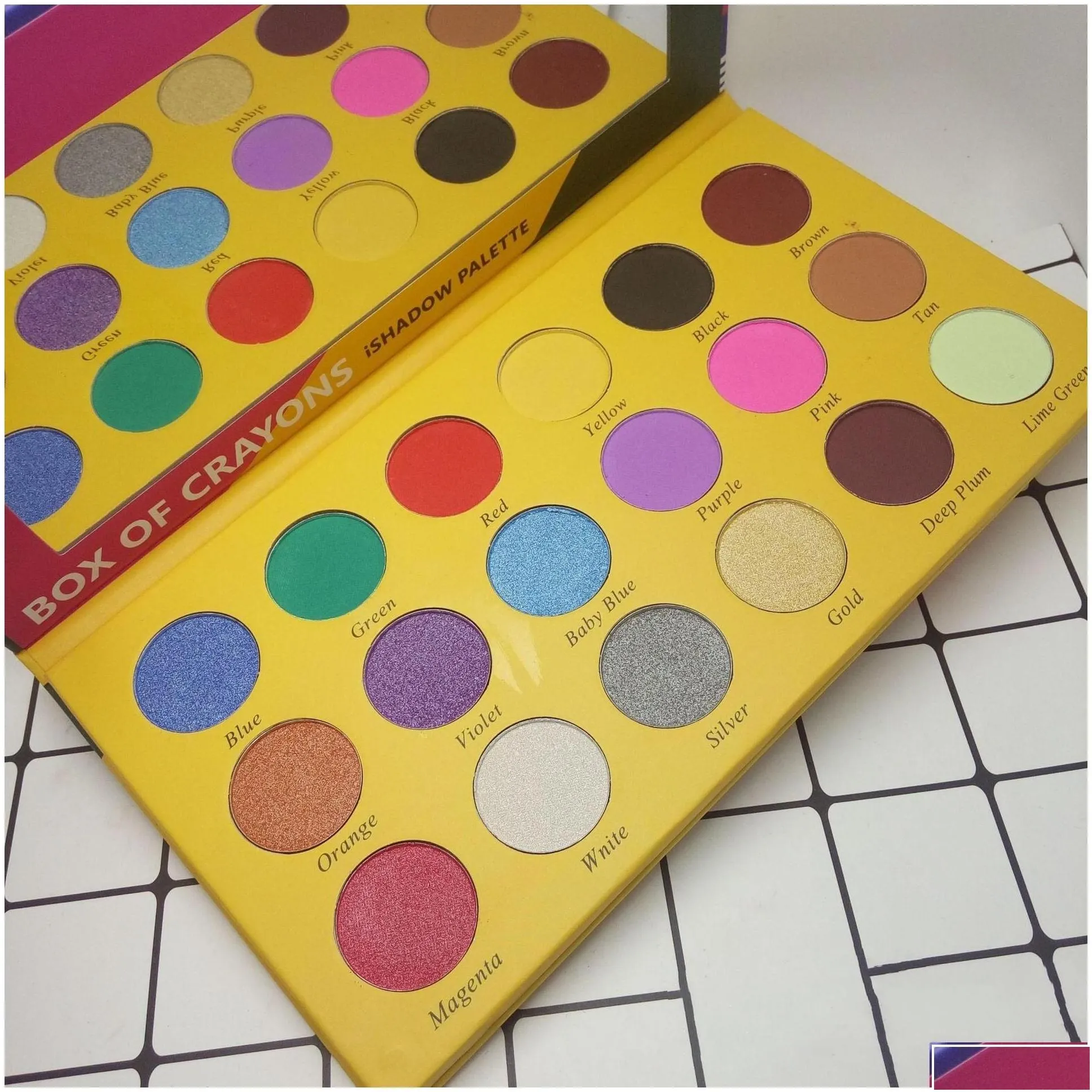 Eye Shadow Box Of Crayons Eyeshadow Palette 18 Color Shimmer Matte Makeup Eyes Drop Delivery Health Beauty Dhtrn