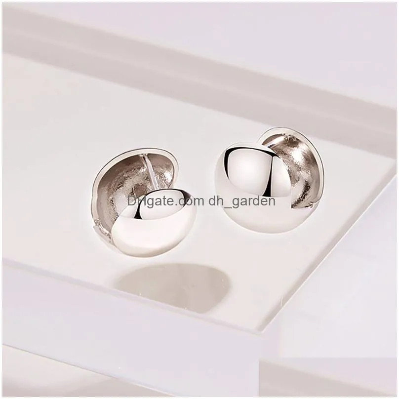 Fashion Stainless Steel Gold Color Small Bead Earrings For Women Elegant Wedding Party Bride Jewelry Gift Prevent Allergy Dro Dhgarden Otwxh