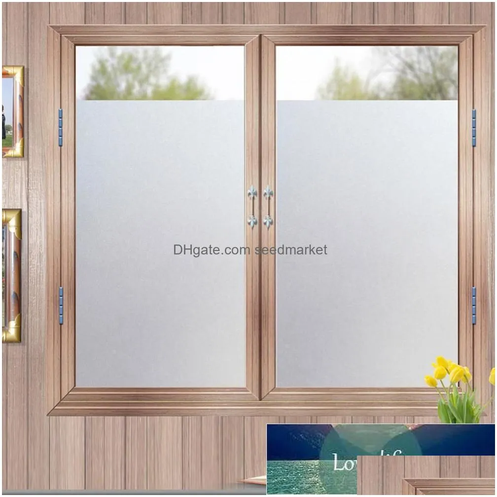 45x200cm pure frosted window film waterproof glass sticker home bedroom bathroom office privacy scrubs frost no glue paper factory price expert design