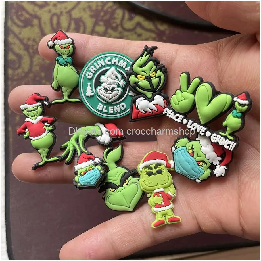 christmas shoe charms holiday charms fit for clog cute cartoon charms for christmas pins for bracelet wristband boys girls kids adults