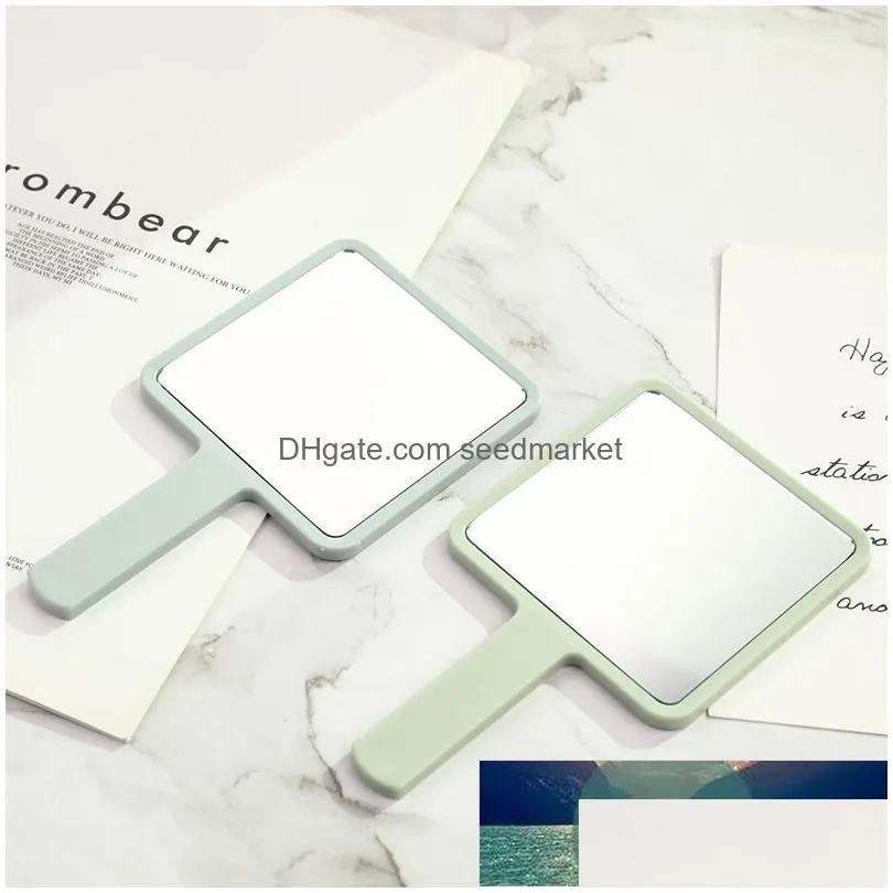 handheld makeup mirror square makeup vanity mirror with handle hand mirror compact mirrors cosmetic for women factory price expert design quality