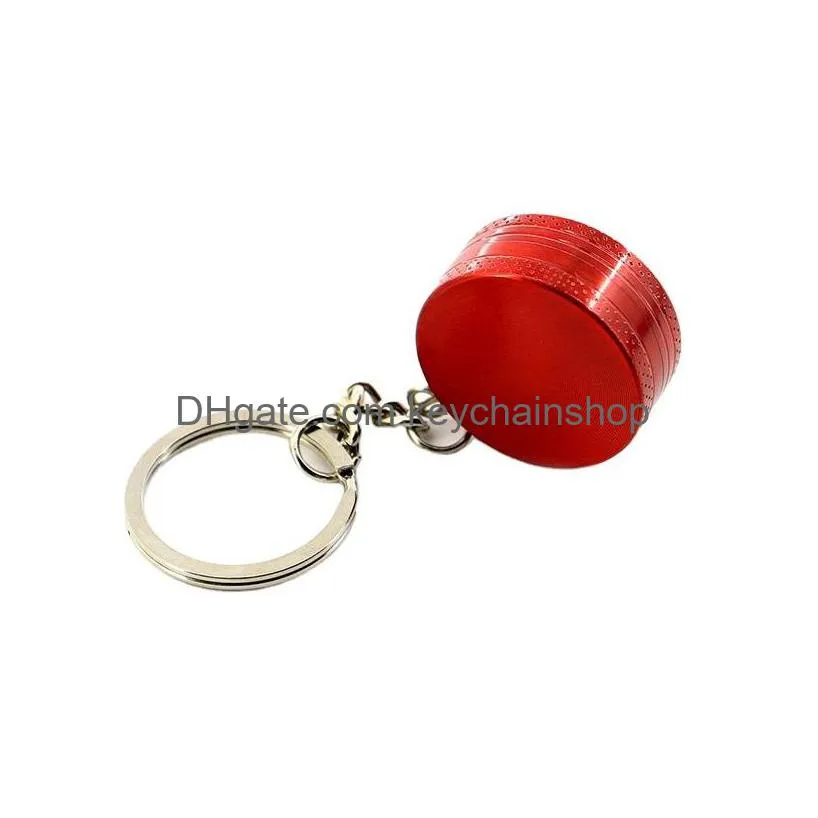 20Mm 30Mm 2 Parts Small Sizes Pocket Portable Keychain Tobacco Smoking Herb Grinder Wjy954 Drop Delivery Dhlzh