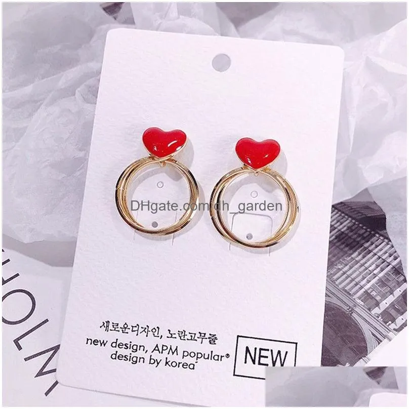 Pearl Earrings For Women Hollow Heart Pendants Personality Hanging Boucle Oreille Drop Delivery Dhgarden Otacb