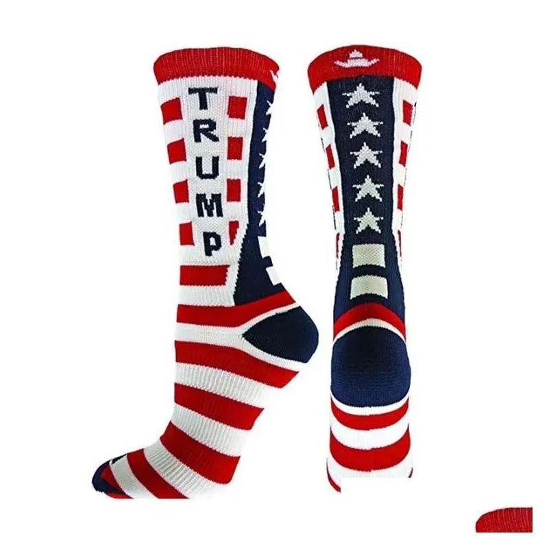Party Hats Trump 2024 Socks Party Favor President Maga Letter Stockings Striped Stars Us Flag Sport C66 Drop Delivery Home Garden Fest Dhxqu