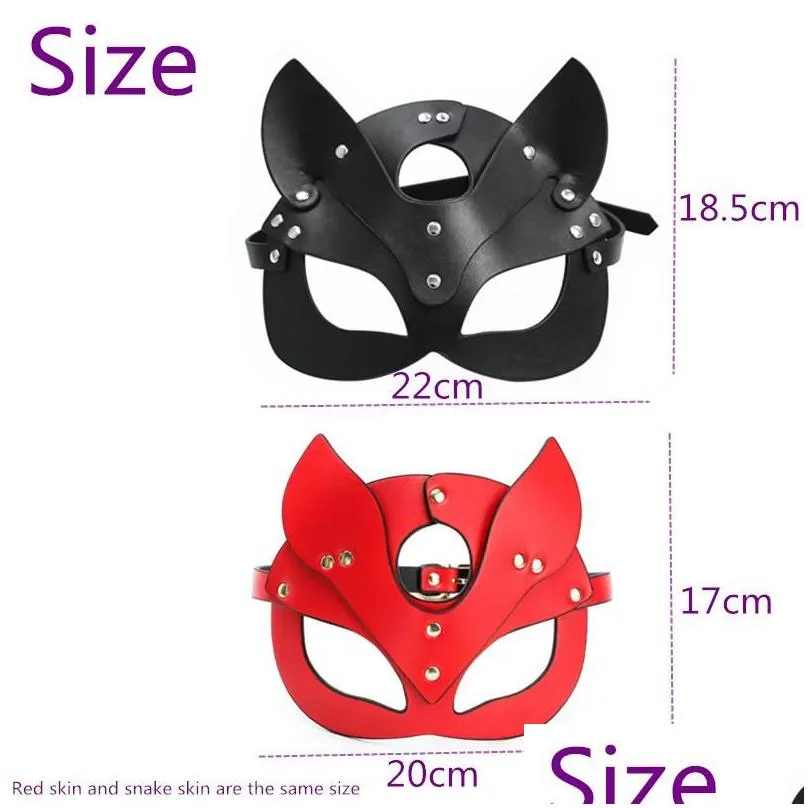 Other Event & Party Supplies Other Event Party Supplies Black Leather Eye Mask Sm Fetish Collar Women Halloween Cosplay Blindfold Toys Dhhlp