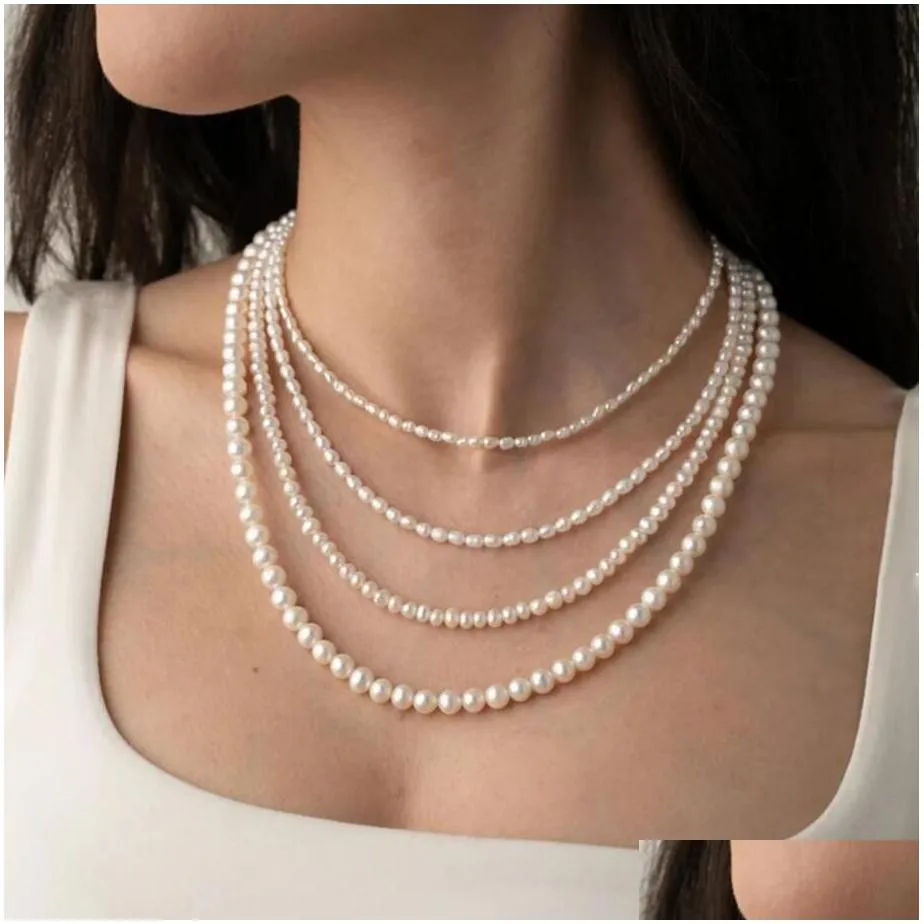 handmade vintage simulation round pearl choker necklace elegant simple adjustable multiple sizes beaded necklace for women girls