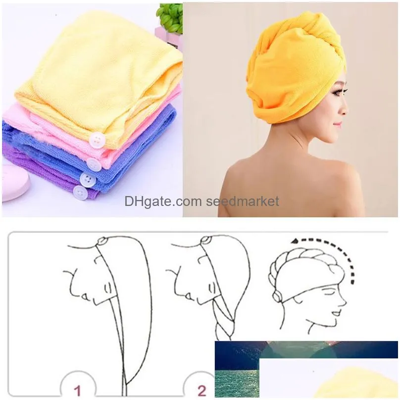 1 pcs small quick dry microfiber towel hair magic drying turban wrap hat cap spa bathing 20x55 cm factory price expert design quality latest style original