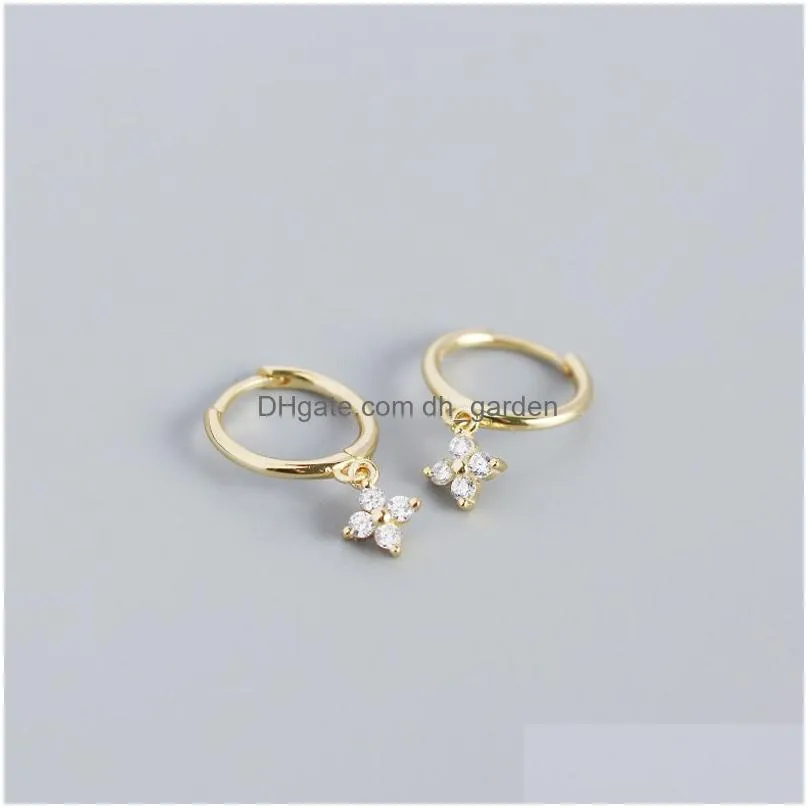 2Pc Cubic Zirconia Small Hoop Earrings For Women Little Pendant Cartilage Earring Helix Tragus Piercing Jewelry Drop Delivery Dhgarden Ot3Xt