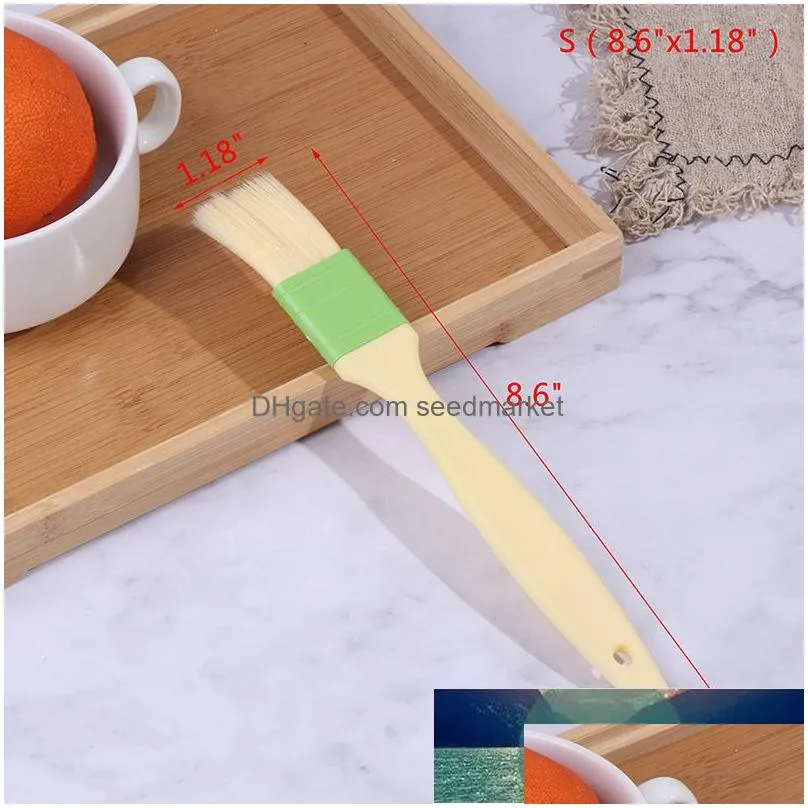1pc safety bbq barbeque brush silicone basting pastry brush oil brushes for cake bread butter baking tools factory price expert design quality latest style