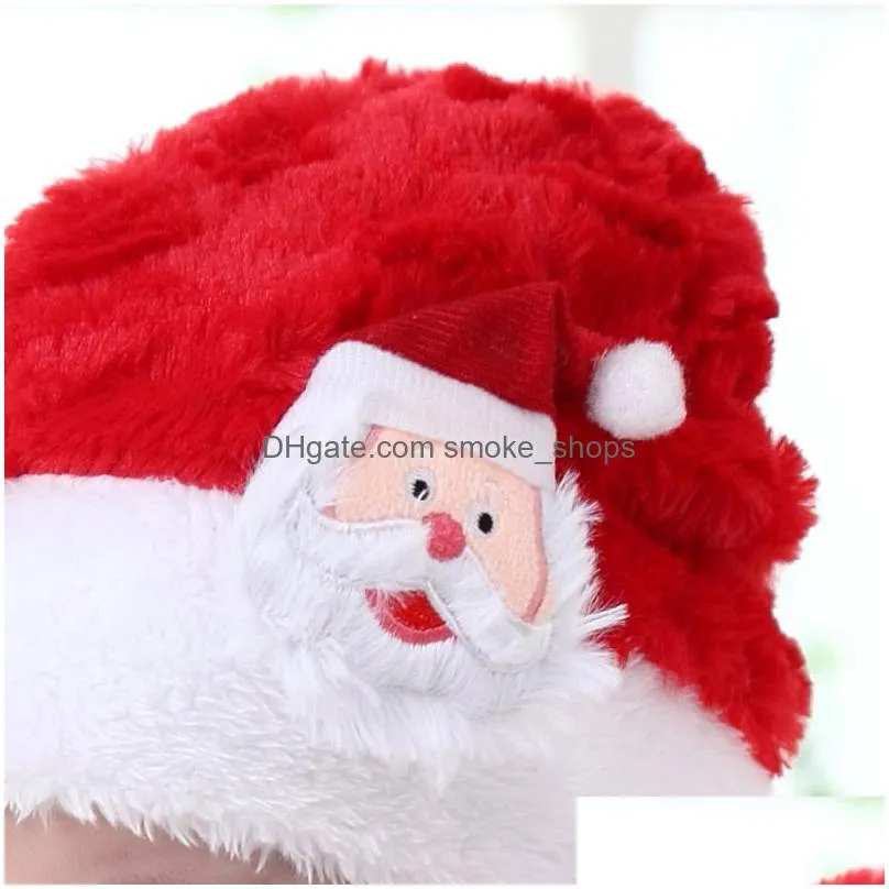 5style christmas hats scarf set plush santa claus cap christmas decoration boys girls cute hat scarves suit earmuffs 50pcs