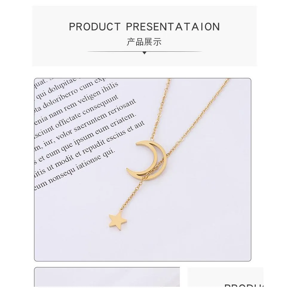bohemian moon star necklace for women gold color 2021 vintage pendants necklaces geometry chokers jewelry gift