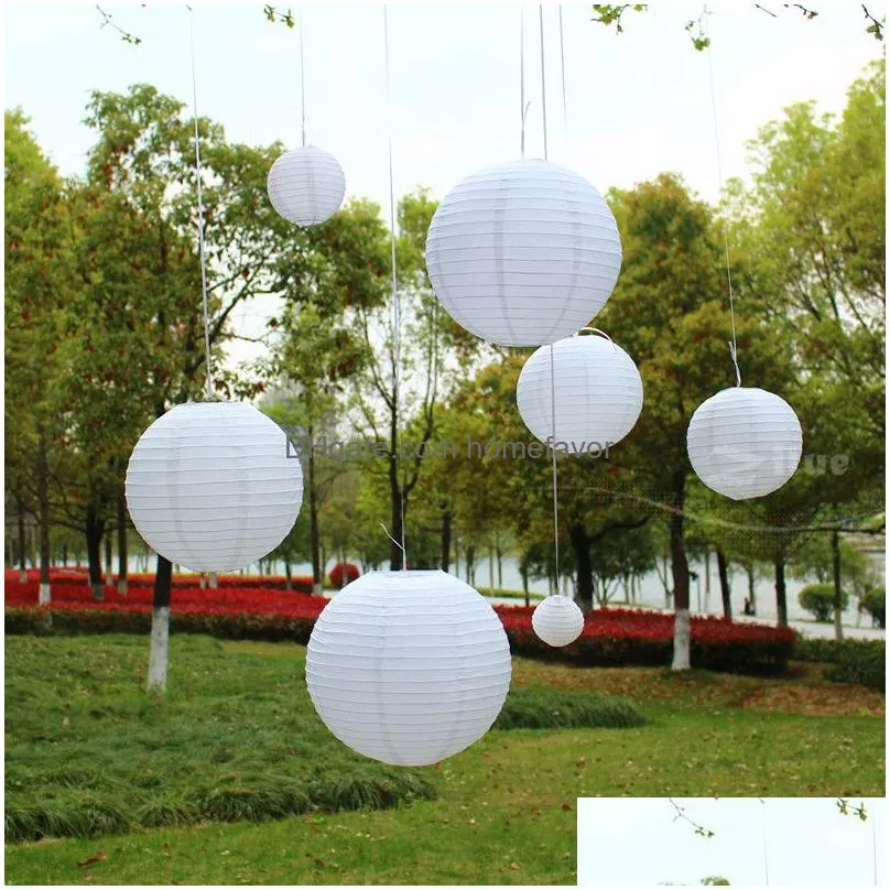 12 30cm white theme wedding holiday decorative hanging led paper lantern with candle lights for party decoration 20 pcs/lot