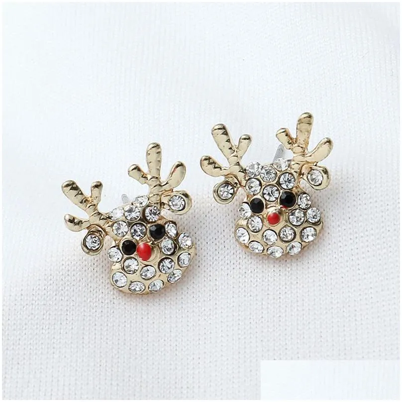 new trendy statement christmas tree dangle earrings for women santa claus snowman drop earring jewelry girls gifts wholesale