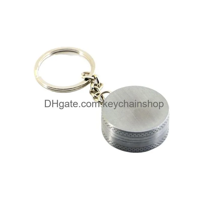 20Mm 30Mm 2 Parts Small Sizes Pocket Portable Keychain Tobacco Smoking Herb Grinder Wjy954 Drop Delivery Dhlzh