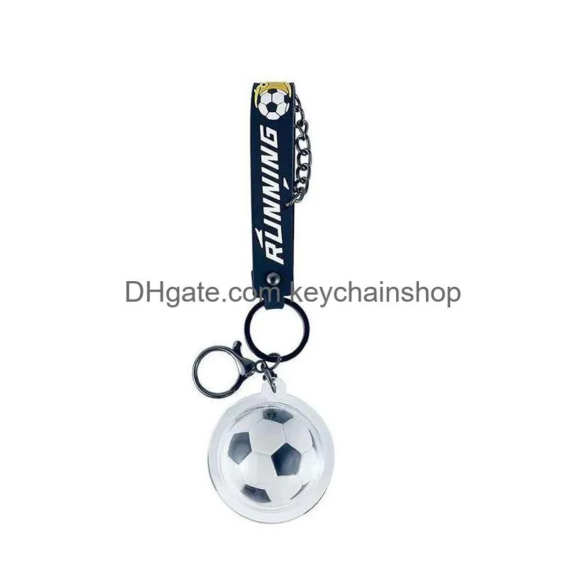 Keychain Football Design Pendant Fashion Fans Supply Key Ring Farty Small Gift Cpa4474 Drop Delivery Dhobm