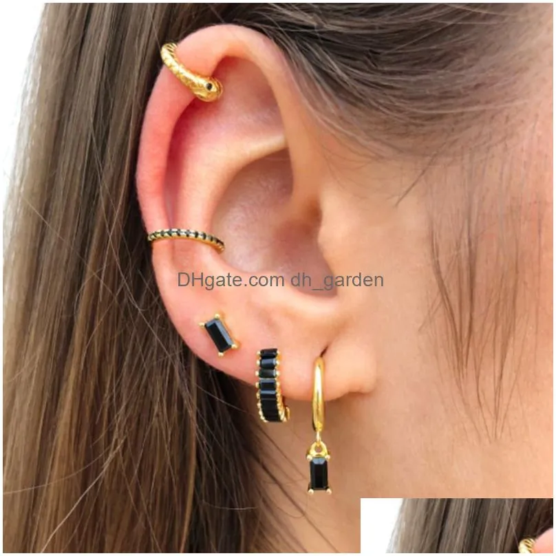 2Pcs Stainless Steel Circle Hoop Earrings Women Colorf Zircon Crystal Cartilage 2022 Trend Small Piercing Jewelry Drop Delive Dhgarden Otq7G