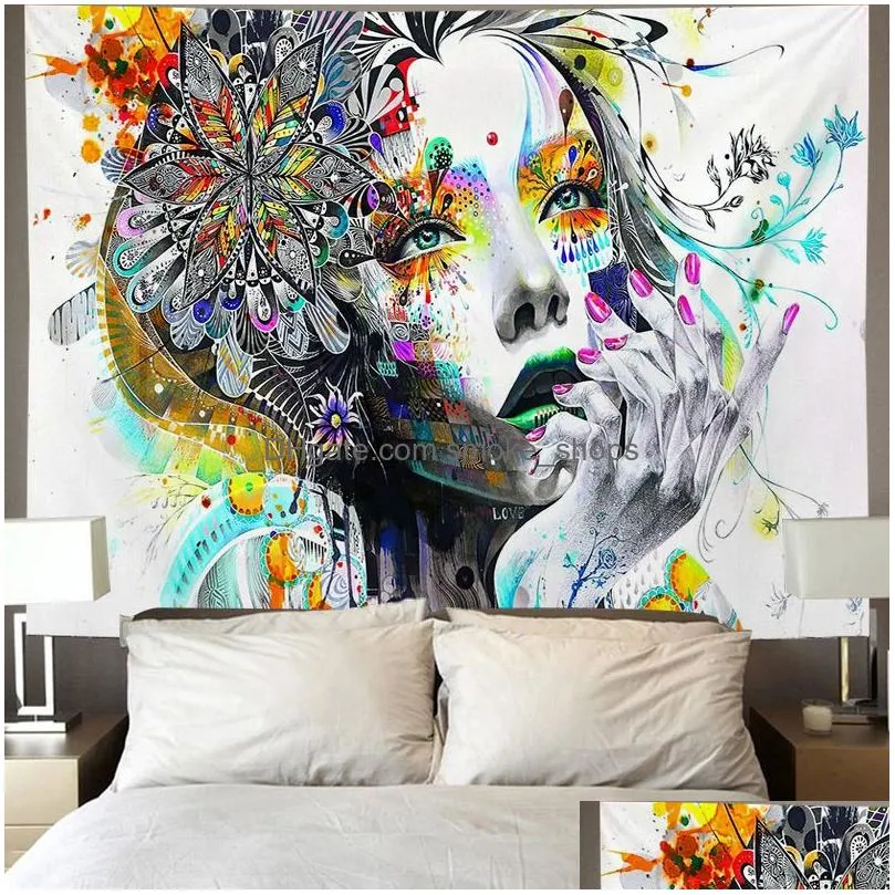  abstract painting paintings color tapestry computer printing home decorative background cloth wall hanging map tapestry