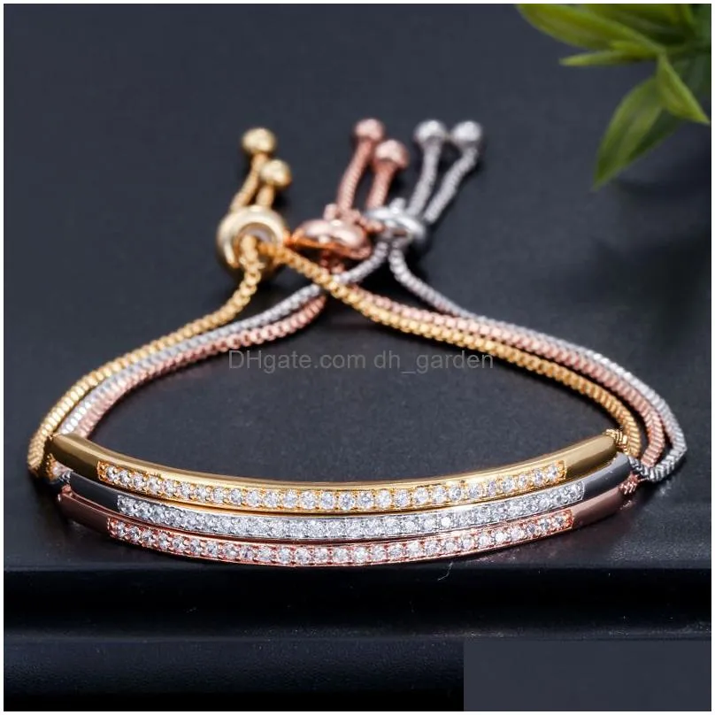 Simple Design Titanium Steel Pl-Out Adjustable Bracelet Gold Color Snake Chain Bangle For Women Girl Men Beads Jewelry Gift D Dhgarden Otpdk