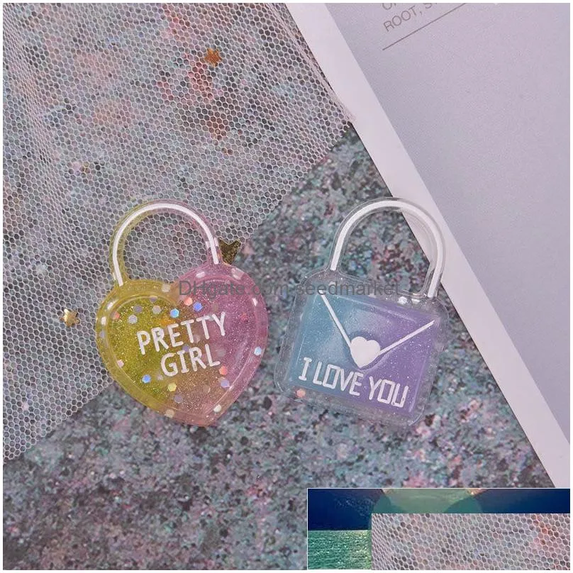 fashion shining envelope simulation key lock head flatback resin kawaii diy hang ornaments with holes factory price expert design quality latest style