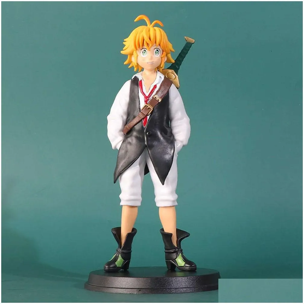 mascot costumes 18cm the seven deadly sins dragons judgement anime figure meliodas harlequin action figure ornaments collection model toys