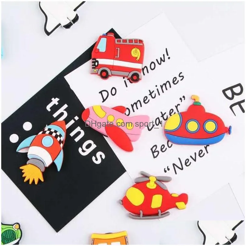 5pcs cartoon car fridge magnet for children home decoration strong animal fruit magents for refrigerator decor for kitchen l230621