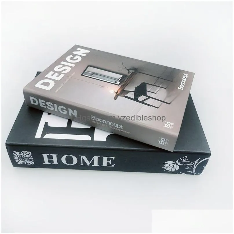 decorative home stylish desktop luxury decoration s designer fake book box 220811