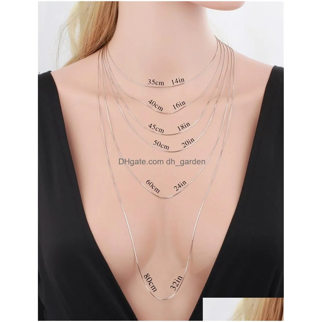 Chains Long 16-28Inch 40-80Cm Authentic Solid 925 Sterling Sier Chokers Necklaces 1Mm Snake Chains Necklace For Drop Deliver Dhgarden Otvlc