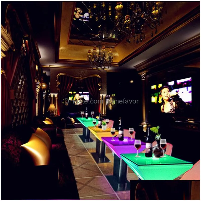 party decoration furniture led luminous bar table ktv coffee tea desk for holiday home garden nightclub site layout