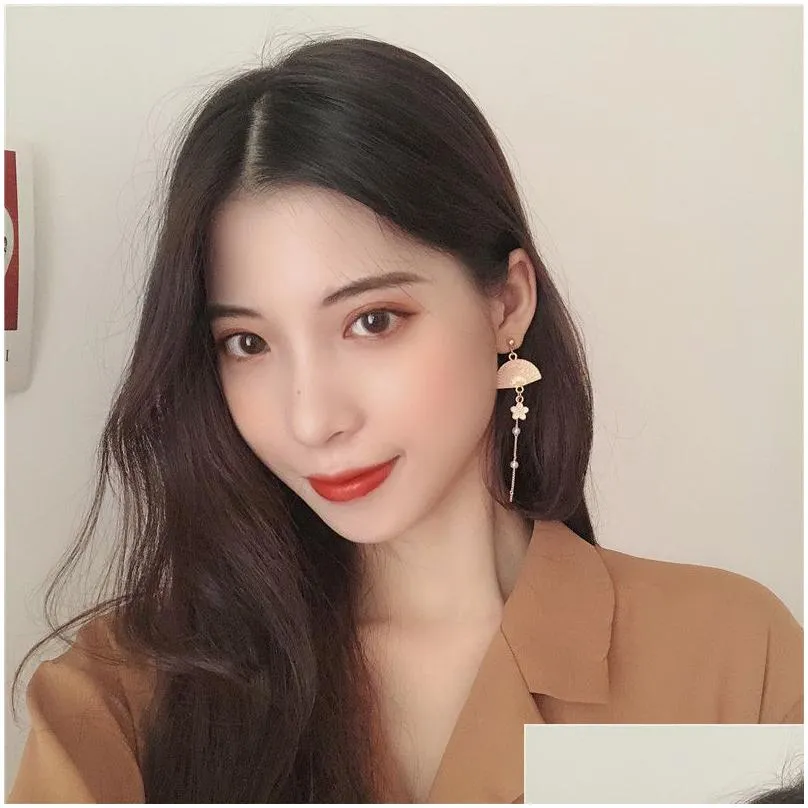 korean style flower cute animal dangle earrings for women moon stars kitten rabbit balloon asymmetric earring party jewelry gift