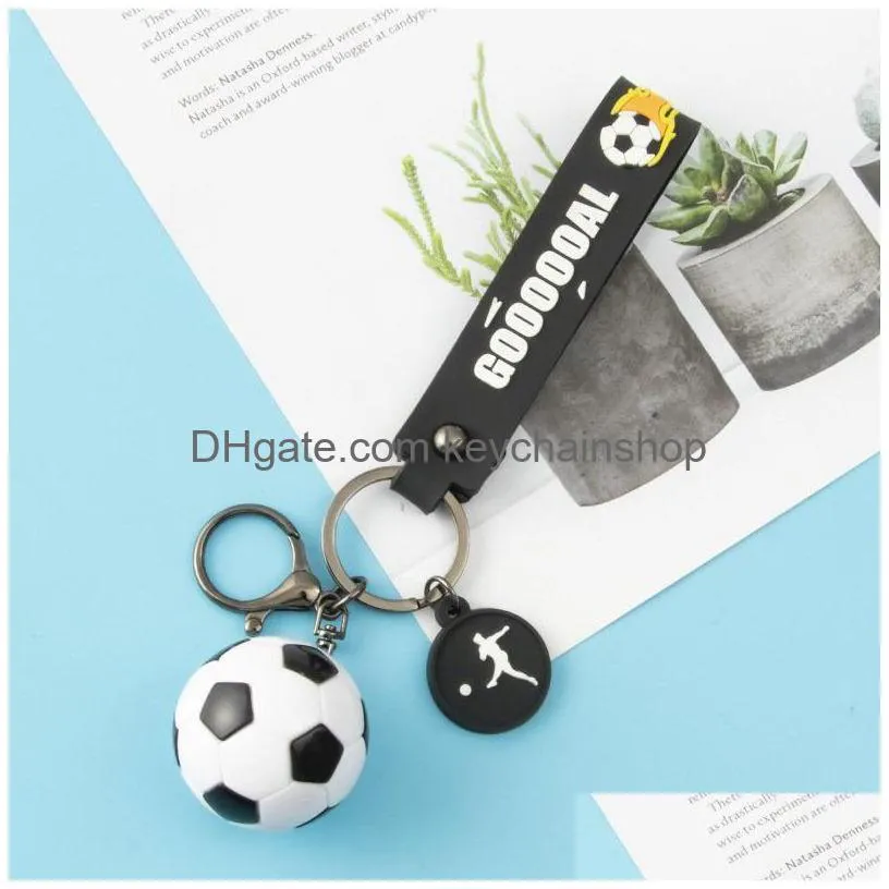 Keychain Football Design Pendant Fashion Fans Supply Key Ring Farty Small Gift Cpa4474 Drop Delivery Dhobm