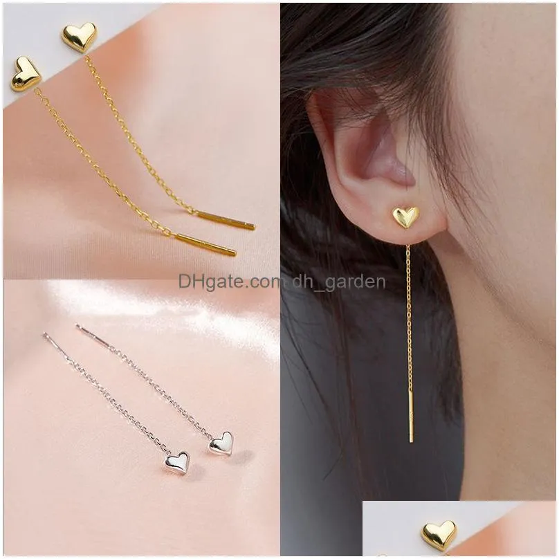 Tassel Thread Chain Climb Star Heart Beads Earrings Womens Hanging Earings Drop Delivery Dhgarden Otqxc