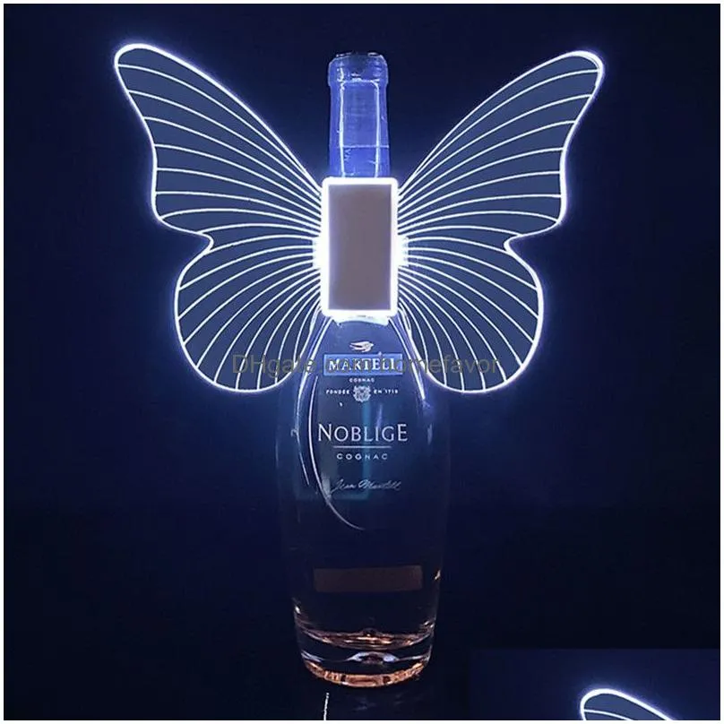 led bar tools luminous butterfly champagne head explosive flash stick colorful wine bottle jacket for bar ktv party event decoration