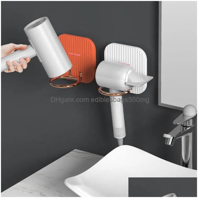 bathroom hair dryer rack punch bracket hair dryer hanger toilet storage rack foldable wall hanging