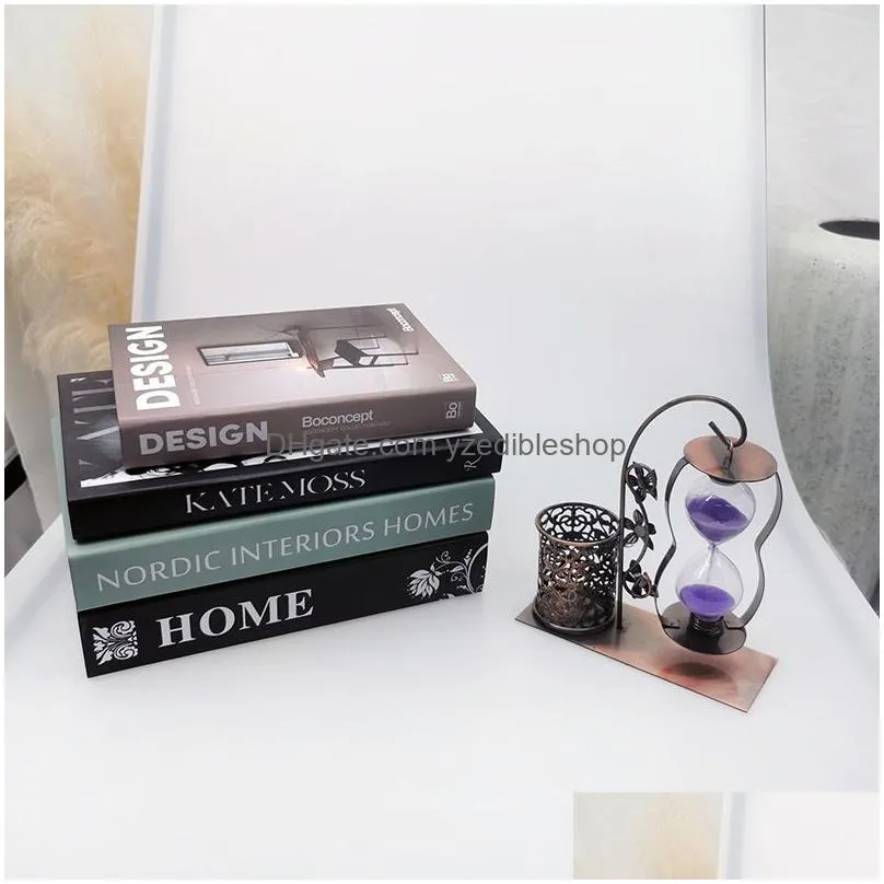 decorative home stylish desktop luxury decoration s designer fake book box 220811