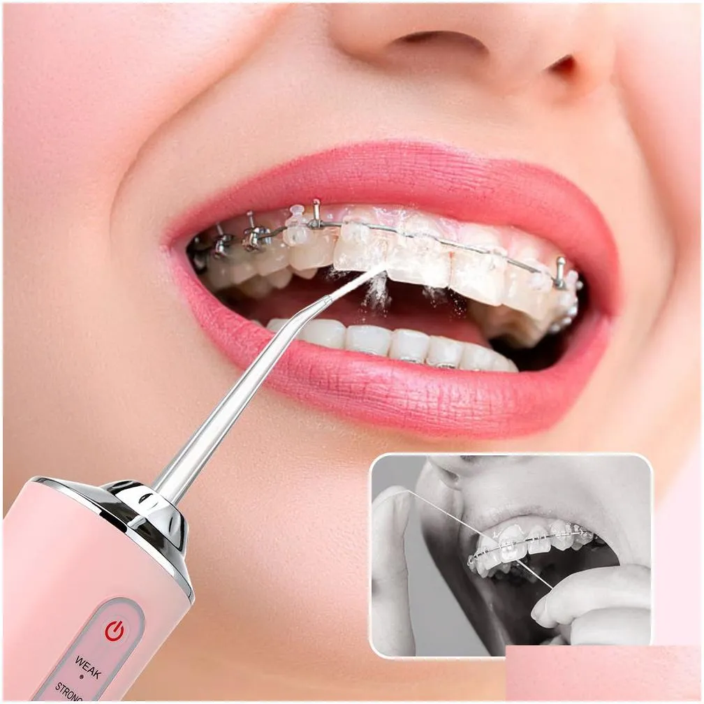 Teeth Whitening Portable Oral Irrigator For Teeth Whitening Dental Cleaning Health Powerf Water  Pick Flosser Mouth Washing Hine101 Ot9Ad