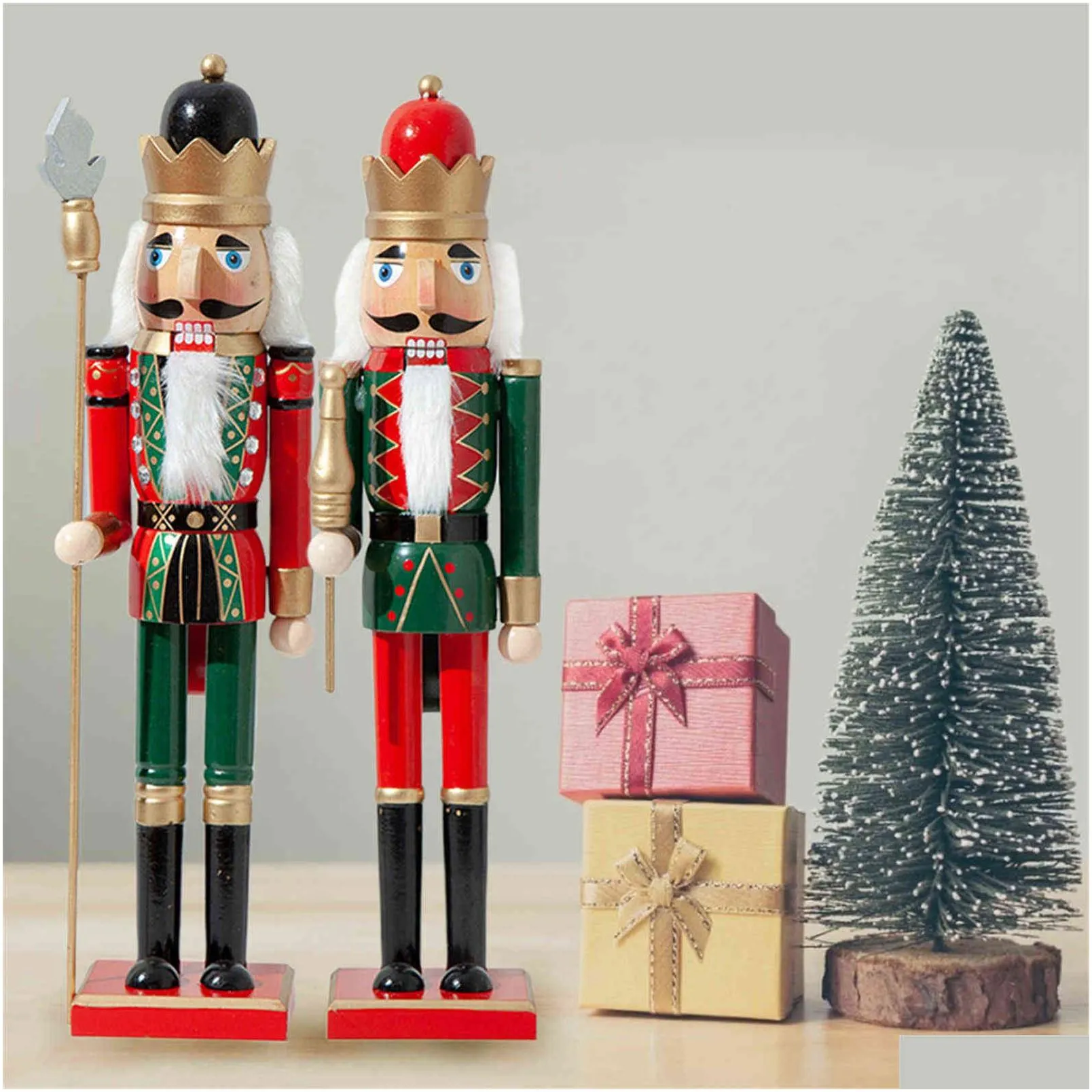 Christmas Decorations 50Cm Christmas Wooden Nutcracker Soldier Jewelry Childrens Room Decoration Ornament New Year Figurine Typical Dr Dhema