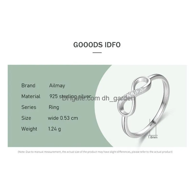 Sier Fashionc Infinity Love Rings Fine Cubic Zirconia Ring For Women Romantic Wedding Jewelry Drop Delivery Dhgarden Ot90Z