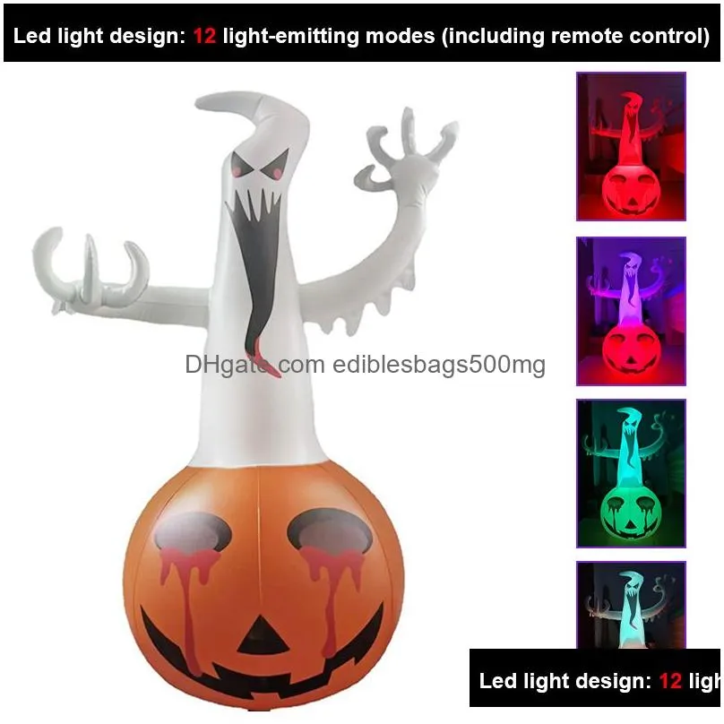 other festive party supplies halloween decoration inflatable ghost pumpkin outdoor terror scary props led blow up on for home garden