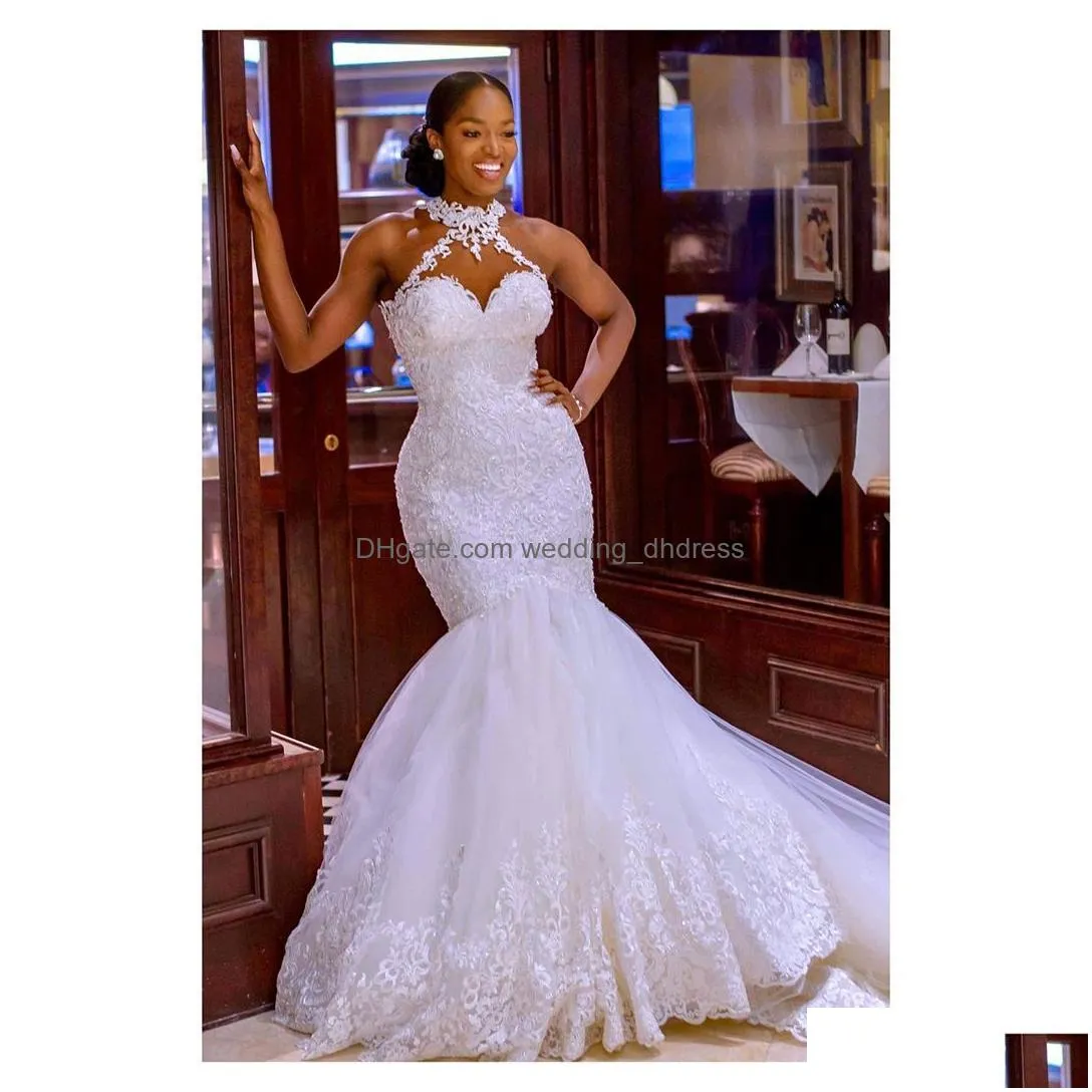 arabic aso ebi vintage lace beaded wedding dresses sheer neck mermaid bridal dresses sexy wedding gowns zj261