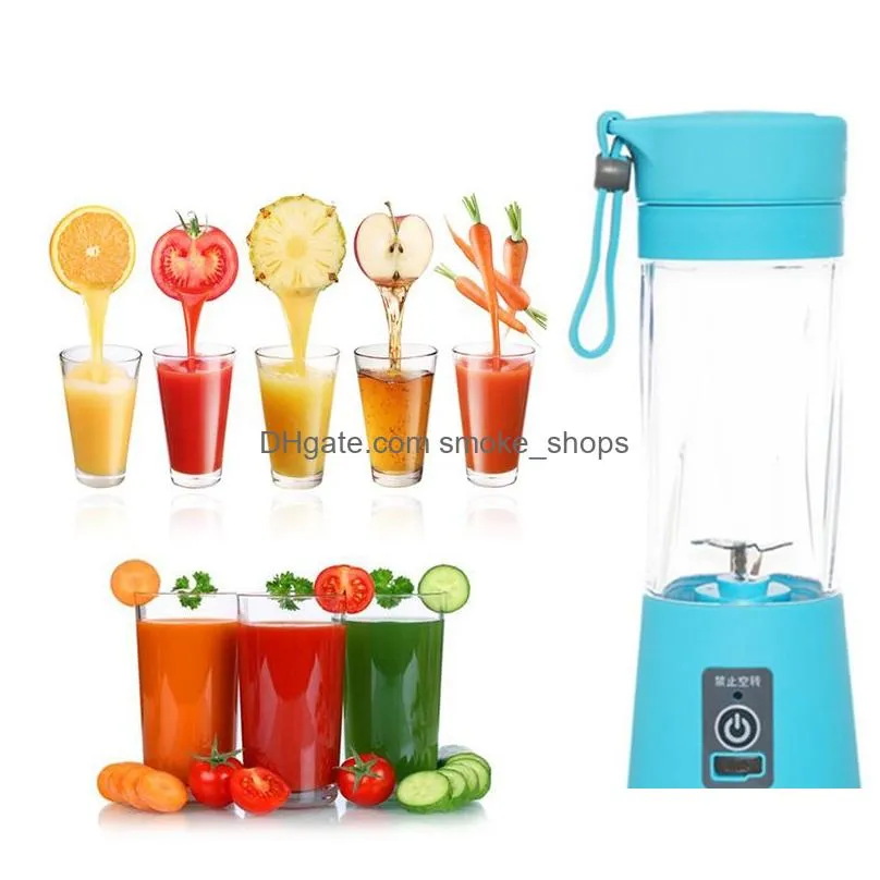 portable electric fruit juicer cup vegetable citrus blender juice extractor ice crusher with usb connector rechargeable juice