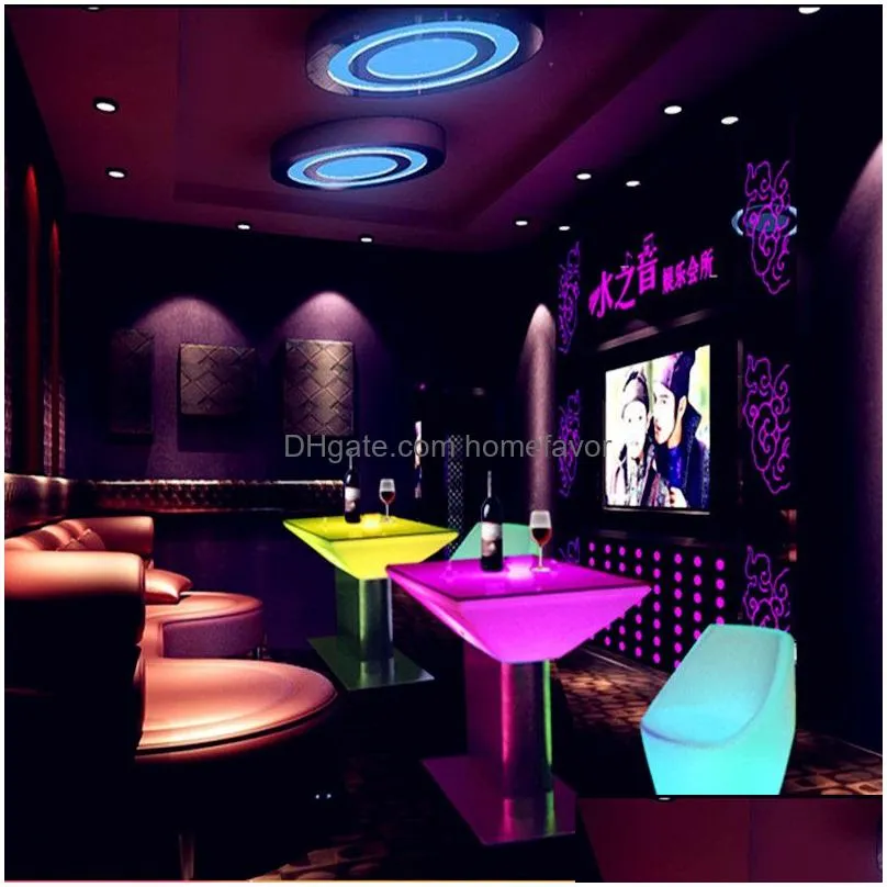 party decoration furniture led luminous bar table ktv coffee tea desk for holiday home garden nightclub site layout