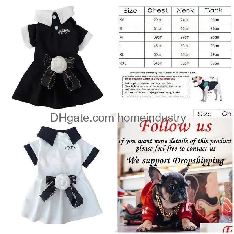 Designer Dogs Clothes Og Apparel Elegant Cat Dress Cute Pet Skirt With Bow-Knot Breathable For Small Spring Summer Easger Party Costum Dhmoc