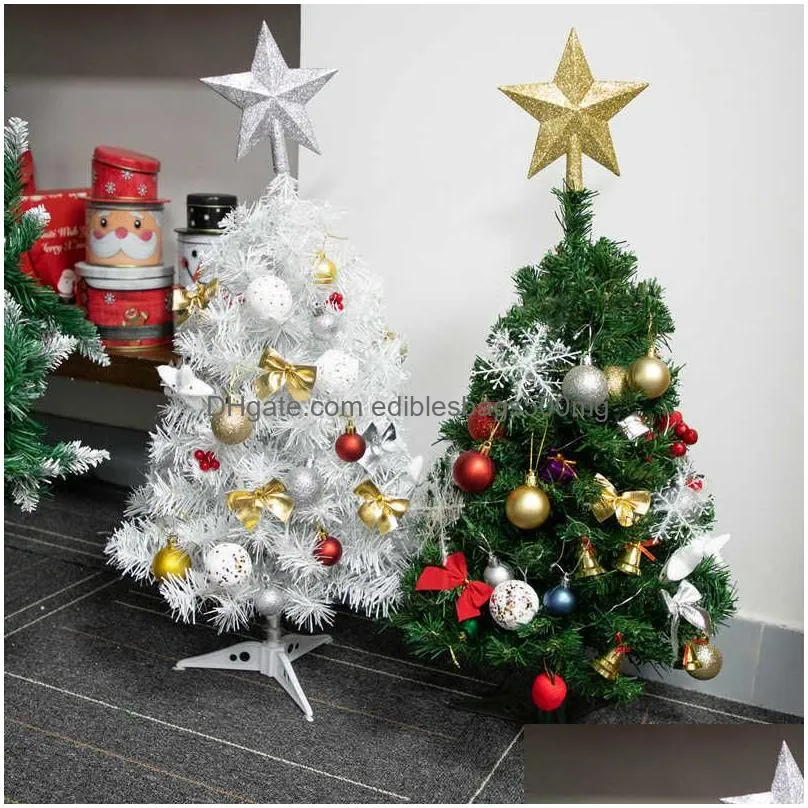 6ft 1000 branch automatic christmas tree with pine cones premium artificial pvc art navidad xmas decoration 211021