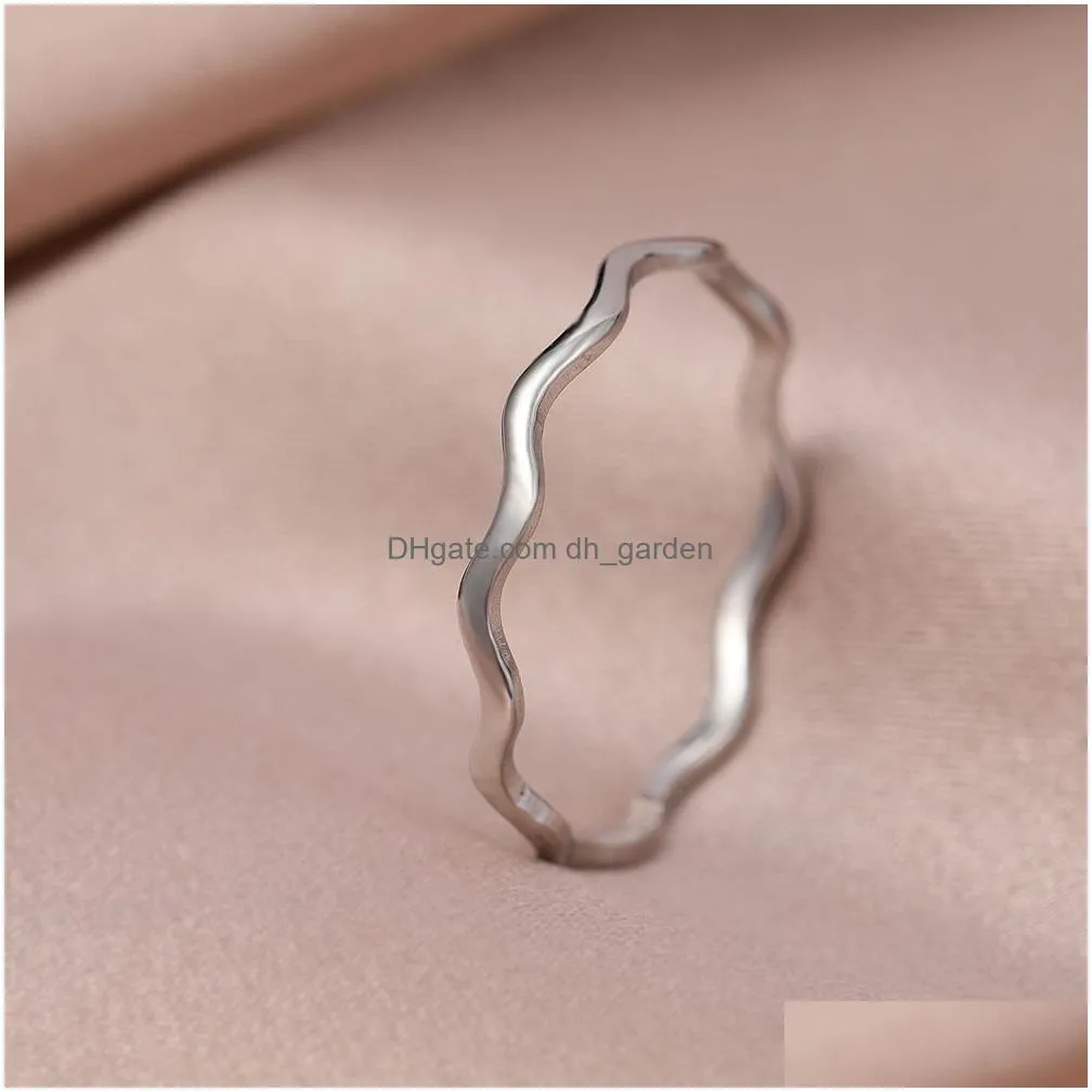 Stainless Steel Ring Geometric Rhombus Antique Rings Anillos Elegant Fashion For Women Jewelry Wedding Engagement Drop Delive Dhgarden Ota8J