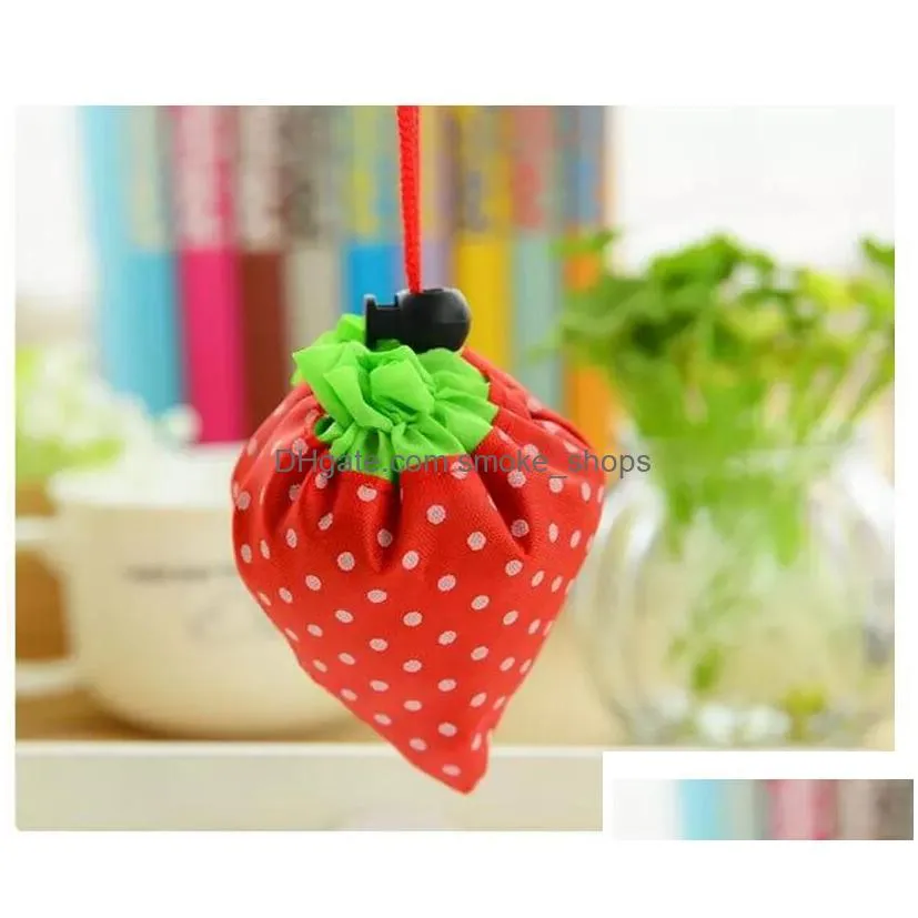 cute strawberry shopping bags foldable tote eco reusable storage grocery bag tote bag reusable eco-friendly shopping bags wd950922